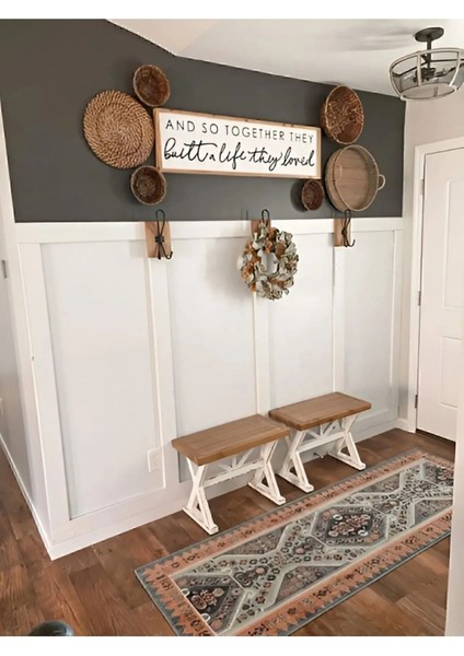 Luxury Iskandinav Duvar Çıtası 5 Adet 100 cm x 8 cm Dekoratif Duvar Çıtası Boyanabilir Duvar Dekoru Efsane 1 Adet