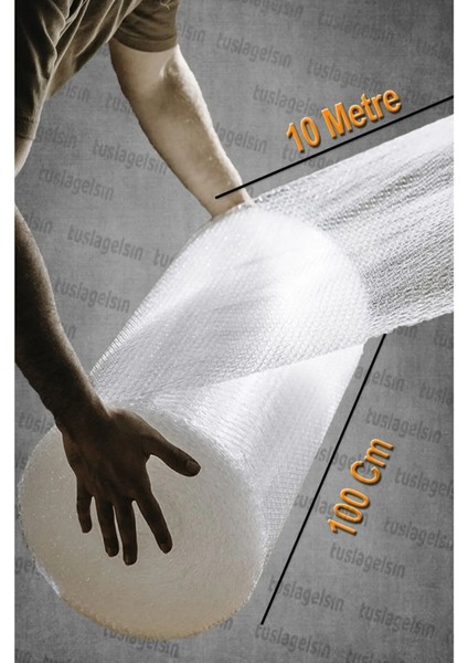 Luxury 100 cm x 10 Metre Ambalaj Poşeti Balonlu Havalı Naylon Patpat Taşıma Taşınma Poşeti Naylonu 1 Adet