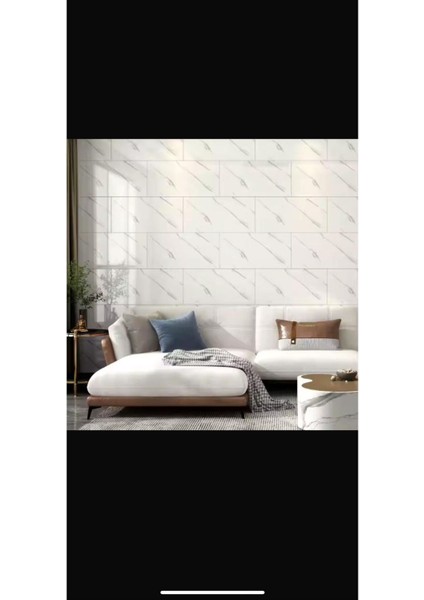 Luxury 30X60 Kendinden Yapışkanlı Mermer Fayans Görünümlü Mutfak Banyo Wc Yer Duvar Pvc Köpük Panel 1 Adet