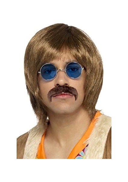 Yuvarlak Cam John Lennon Tarzı Gümüş Çerçeveli Mavi Gözlük