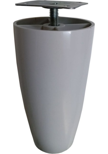 Luxury 12 cm Plastik Dolap Mobilya Baza Ayağı Robot Süpürge Ayağı Tablalı Beyaz 1 Adet