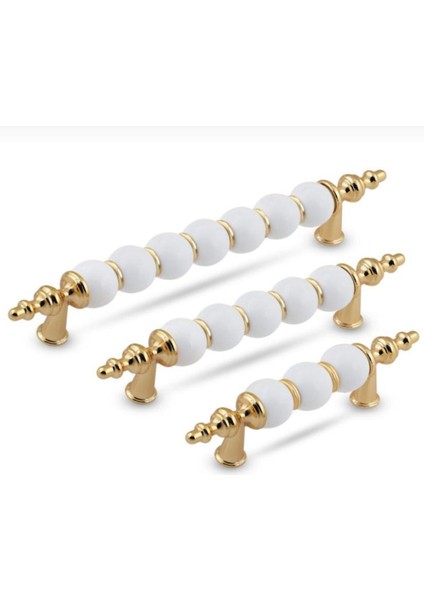 Luxury Str Gold 192 mm Boncuk Dolap Mutfak Çekmece Vestiyer Mobilya Kulpları 1 Adet
