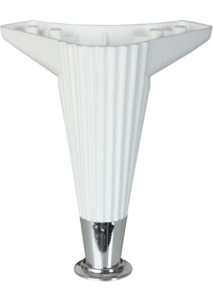 Luxury 15 cm Zirve Model Beyaz-Krom Etek 1 Adet