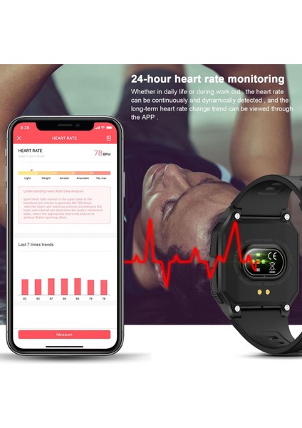 FT10 Bts Akıllı Izle 1.3 Inç IPS Ekran Fitness Izleyici Uyku Monitörü Android Ios ile Uyumlu (Yurt Dışından)