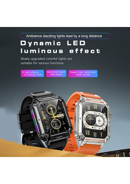 Erkek Watch 191 LED Işık Bt Çağrı Kalp Hızı Monitörü (Yurt Dışından) fırsatları