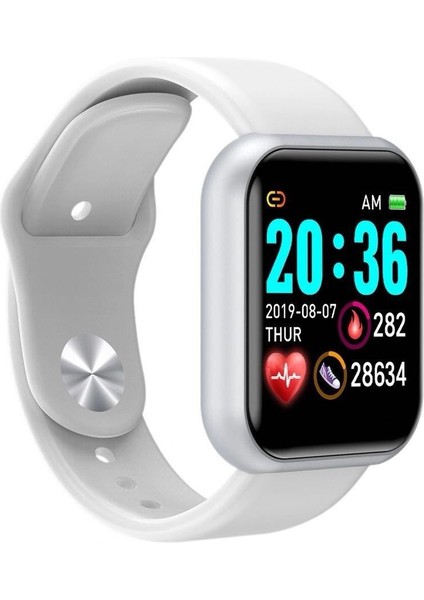 Y68 Akıllı Bilezik D20S 1.44 Inç Gümüş Bluetooth Izle (Yurt Dışından) fiyatları