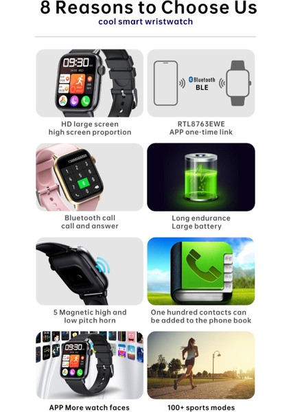 QS08PRO Akıllı Saat 183 Inç Yüksek Çözünürlüklü Ekran Gerçek Zamanlı Kalp Atış Hızı Izleme (Yurt Dışından) modelleri