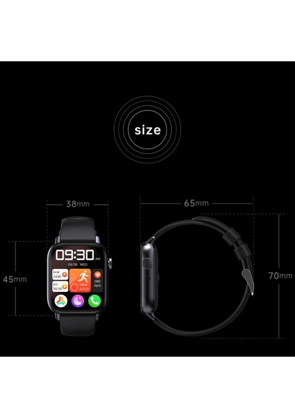 QS08PRO Akıllı Saat 183 Inç Ekran Kalp Atış Hızı Spor Çağrısı (Yurt Dışından) fırsatları