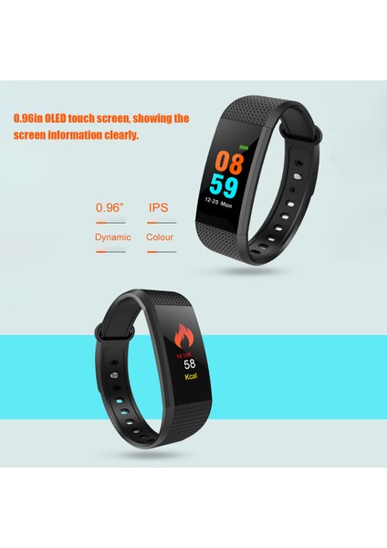 Akıllı Bant Bilezik Izle Bileklik Fitness Izleyici OLED Dokunmatik Ekran Beyaz (Yurt Dışından) fırsatları