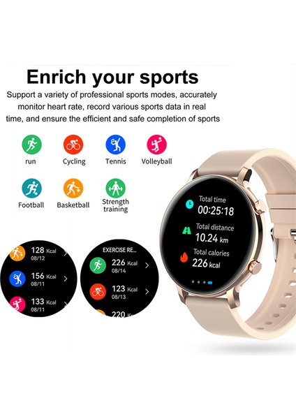 HW36 1.28 Inç Watch IP67 Su Geçirmez Çok Fonksiyonlu Saat (Yurt Dışından) fiyatları