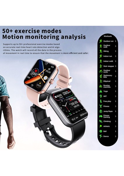 F57L 1.9 Watch Dokunmatik Ekran Çağrı Uyku Izleme (Yurt Dışından)