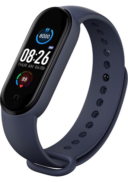 M5 Akıllı Bilezik Spor Izle Mavi Fitness Izleyici Uyku Monitörü (Yurt Dışından)