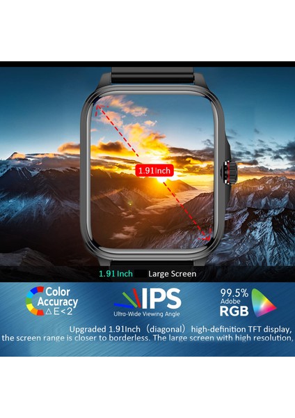 Akıllı Izle 1.91IN Çağrı Cevaplama Uyku Kalp Atış Hızı Monitörü (Yurt Dışından)