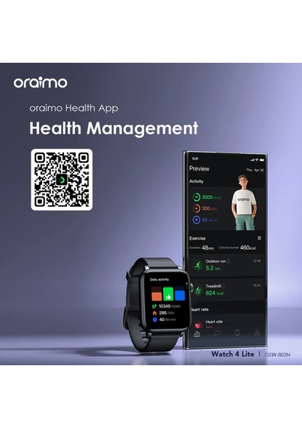 Oraimo Izle 4 Lite 183 Tft Akıllı Izle IP68 (Yurt Dışından)