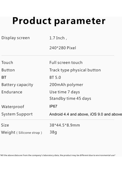Q9 Pro Akıllı Bilezik 1.7 "tft Ekran 45 Günlük Uzun Bekleme 24 Spor Modu (Yurt Dışından) fırsatları