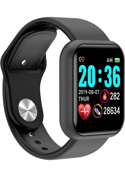 Y68 D20S Akıllı Bilezik 1.44 Inç Siyah Bluetooth Izle (Yurt Dışından)