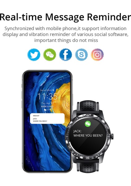 Ios Android Için Zuomee Sky1 Plus Akıllı Izle Dokunmatik Ekran Etkinlik Izleyici (Yurt Dışından)