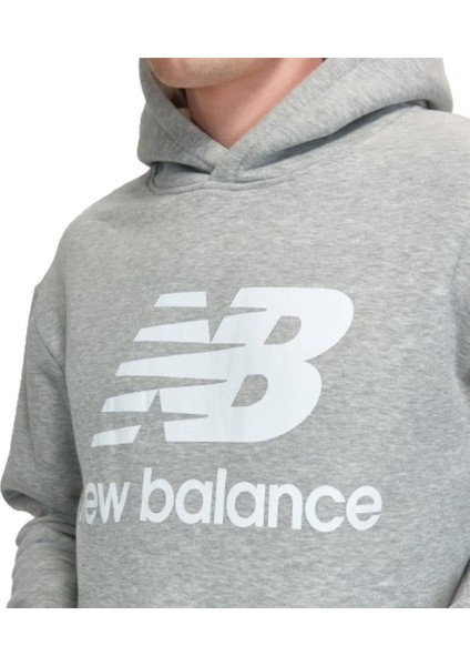 NB Lifestyle Men Hoodie MNH3333-AG Erkek Gri Spor Sweatshirt