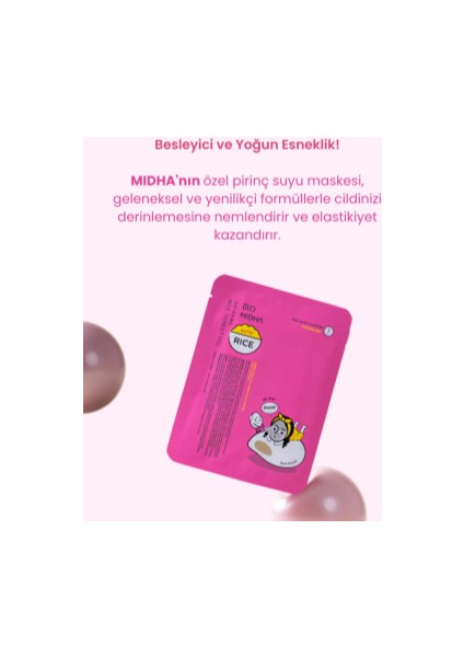 Mıdha Rice Milk Mask Nutri Firming Cilt Gerginleştirici Pirinç Özlü Yüz Maskesi 1 Adet fiyatları