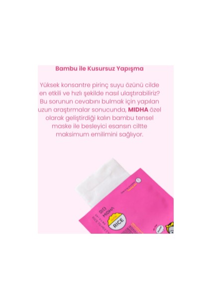 Mıdha Rice Milk Mask Nutri Firming Cilt Gerginleştirici Pirinç Özlü Yüz Maskesi 1 Adet fırsatları