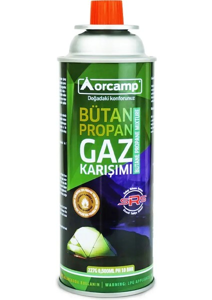 3 Adet Orcamp KTS-227 Butan Propan Gaz Kartuşu