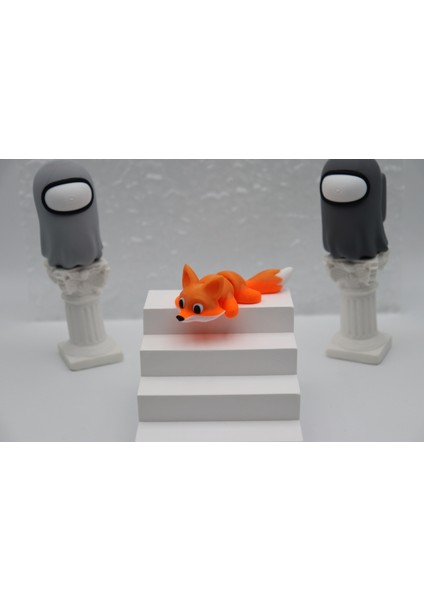 Sevimli Hareketli Eğitici Hayvan Figürü / Oyuncak - Mini Bebek Tilki