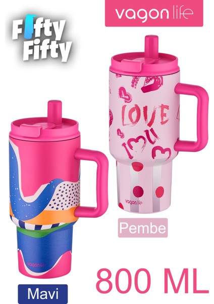 Tumbler Cup 800 ml Pipetli/rahat Içim Vakumlu Paslanmaz Çelik TERMOS-FFVGN8138800ML