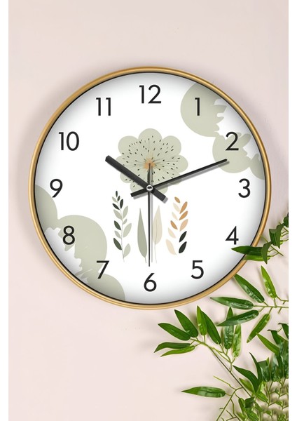 30 cm Gerçek Camlı Akar Saniyeli Ince Çerçeveli Duvar Saati - Garden