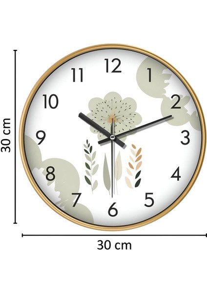 30 cm Gerçek Camlı Akar Saniyeli Ince Çerçeveli Duvar Saati - Garden modelleri