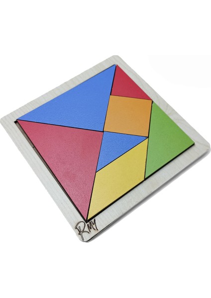 Montessori 7 Parça Eğitici Ahşap Mini Tangram Zeka Oyunu