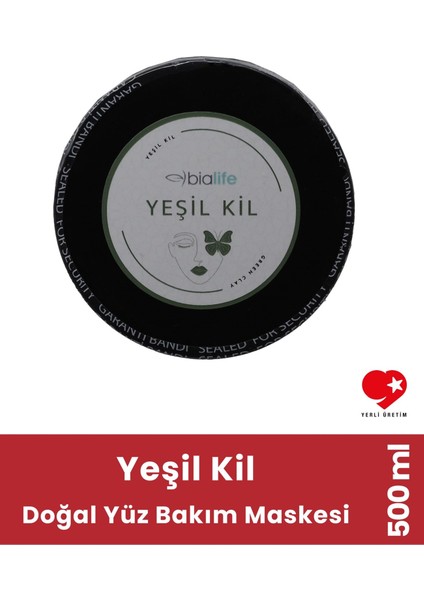 Yeşil Kil Doğal Yüz Bakım Maskesi 500 ml - Bialife fiyatları