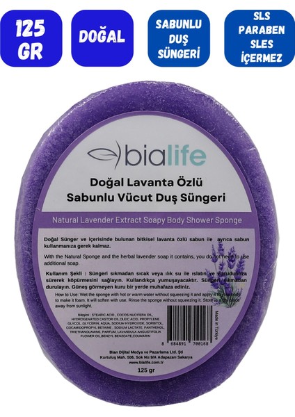 Lavanta Özlü Doğal El Yapımı Sabunlu Vücut Duş Süngeri fiyatları