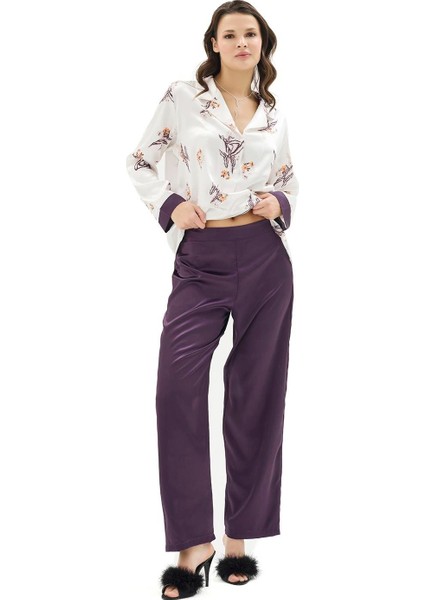 Kadın Saten Uzun Ikili Pijama Takım fırsatları