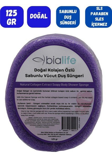 Kolajen Özlü Doğal El Yapımı Sabunlu Vücut Duş Süngeri fiyatları