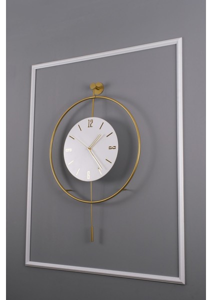 Xxl 3'lü Gold Kristal Set ,saat-Çiçeklik ve Çiçek , Pilli LED Quartz Mekanizmalı Duvr Saati modelleri