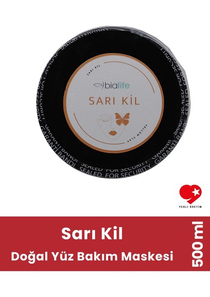 Sarı Kil Doğal Yüz Bakım Maskesi 500 ml - Bialife modelleri