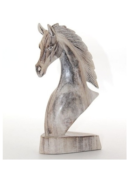 Ahşap At Büstü 25 cm