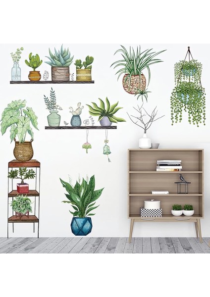 Tropikal Bitkiler Duvar Stickerı Model D modelleri