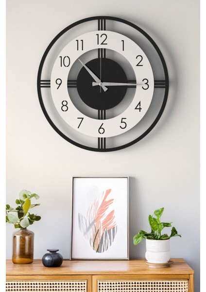 Dekoratif Yeni Modern Mintaka Ahşap Duvar Saati 48CM modelleri