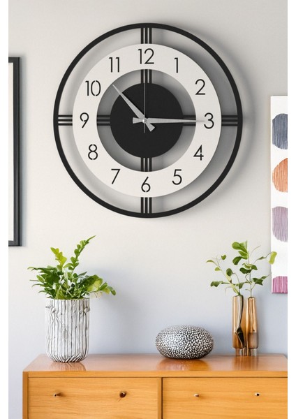 Dekoratif Yeni Modern Mintaka Ahşap Duvar Saati 48CM fırsatları