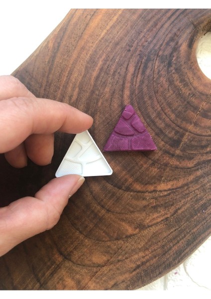 Art Üçgen Form Üçlü Polimerkil Küpe Kalıbı 1 Adet