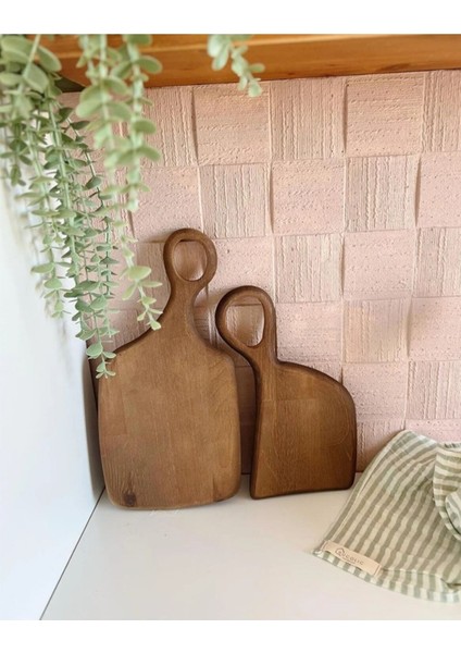 Luxury 2'li Ahşap Sunum Kesme Tahtası Ahşap Sunumluk Dekoratif Sunumluk 1 Adet
