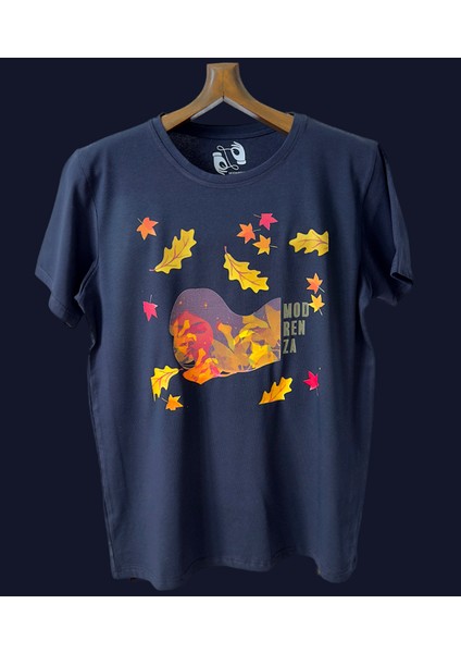 Regular Bisiklet Yaka Baskılı T-Shirt