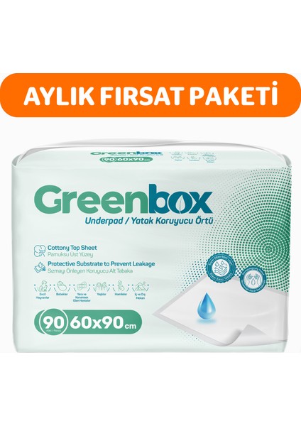 60 x 90 Yatak Koruyucu Örtü 30'lu 3 Paket 90 Adet
