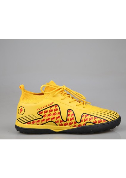 Cool Pele Çoraplı Sarı Çocuk Halı Saha Ayakkabısı