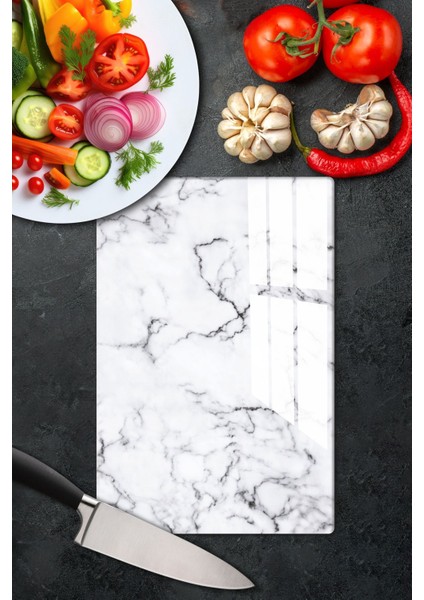 Luxury Kesim Panosu White Marble 1 Adet