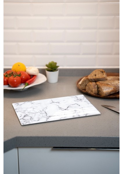 Luxury Kesim Panosu White Marble 1 Adet modelleri