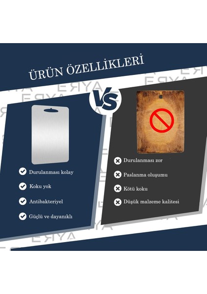Luxury Paslanmaz Çelik Antibakteriyel Kesme Tahtası 24X36 1 Adet fırsatları