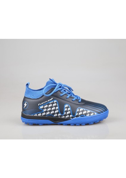 Cool Pele Çoraplı Saks Mavi Çocuk Halı Saha Ayakkabısı