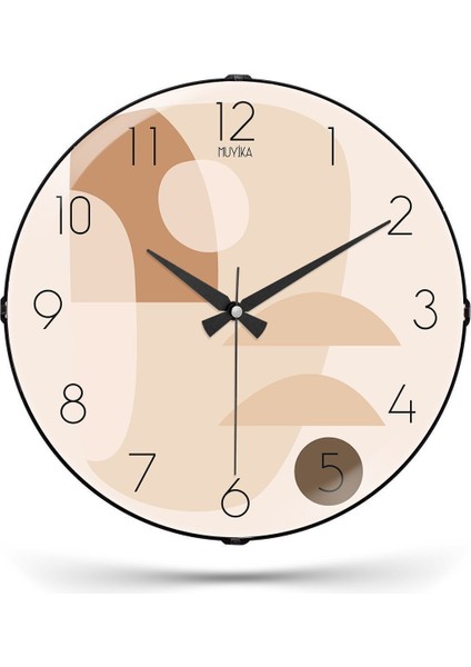 Muyika Rone Bombe Gerçek Cam Sessiz Mekanizma 36CM Duvar Saati Pds-36